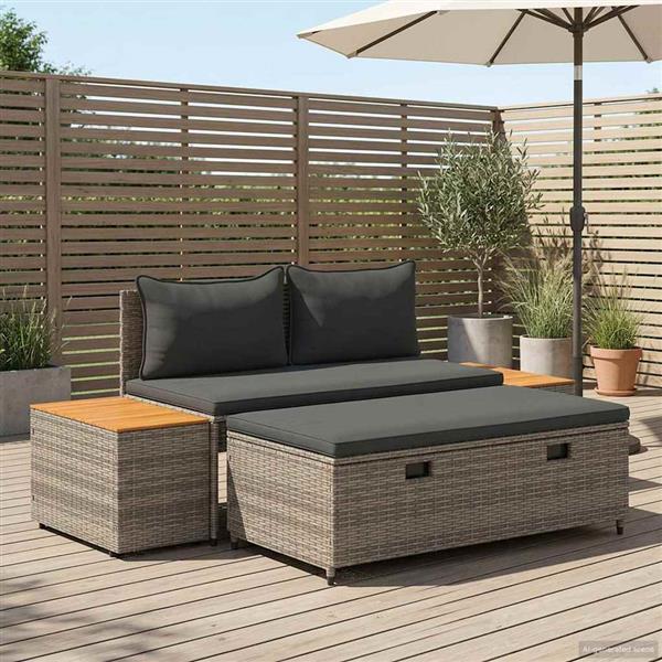 Grote foto vidaxl buiten bankenset 4 seater 4 pcs 55 x 30 x 39 cm tuin en terras tuinmeubelen