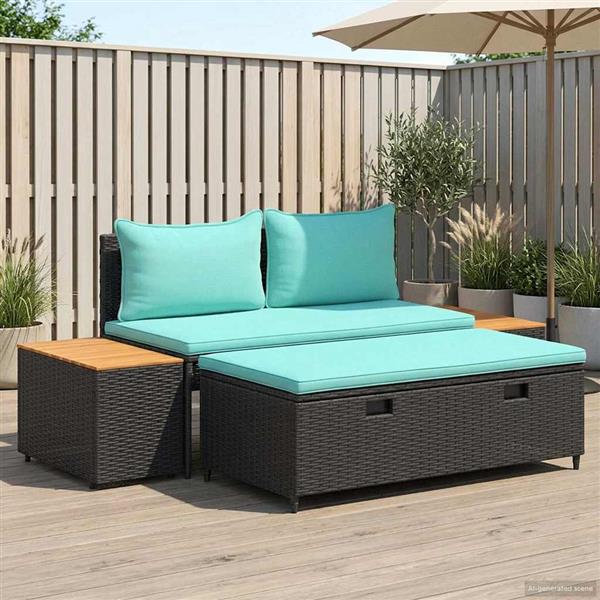 Grote foto vidaxl buiten bankenset 4 seater 4 pcs 55 x 30 x 39 cm tuin en terras tuinmeubelen