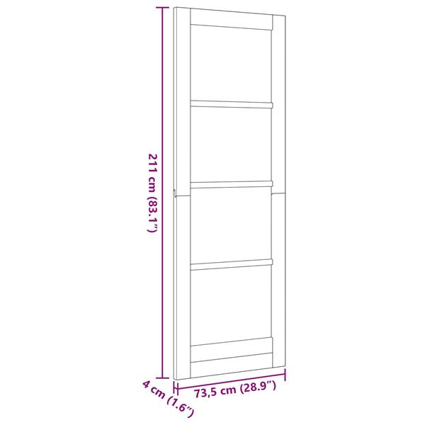 Grote foto vidaxl binnendeur wit 73 5 x 211 cm multiplex doe het zelf en verbouw deuren en horren