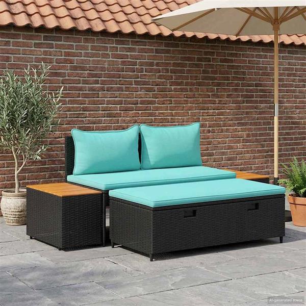 Grote foto vidaxl buiten bankenset 4 seater 4 pcs 55 x 30 x 39 cm tuin en terras tuinmeubelen