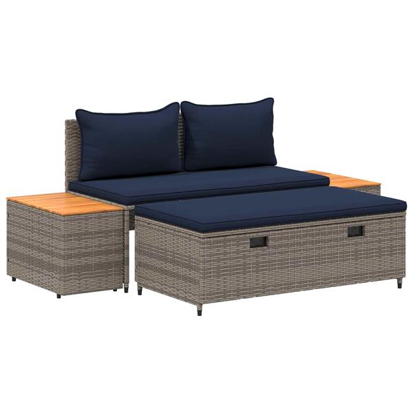 Grote foto vidaxl buiten bankenset 4 seater 4 pcs 55 x 30 x 39 cm tuin en terras tuinmeubelen