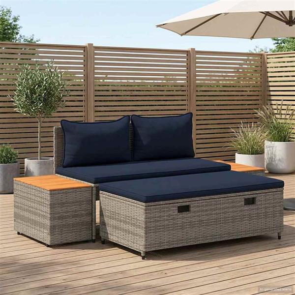 Grote foto vidaxl buiten bankenset 4 seater 4 pcs 55 x 30 x 39 cm tuin en terras tuinmeubelen