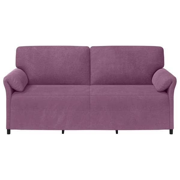Grote foto vidaxl 3 zits bank paars 198 x 83 x 95 cm fluweel huis en inrichting bankstellen