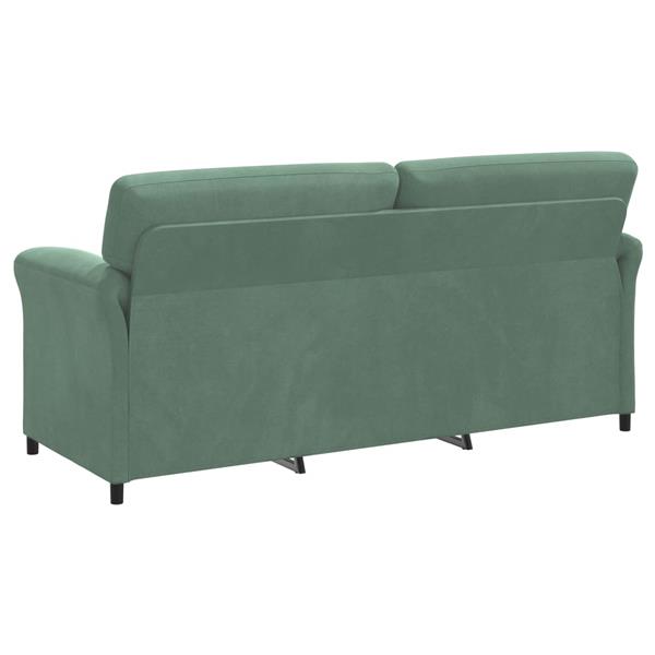 Grote foto vidaxl 3 zits bank zeegroen 198 x 83 x 95 cm fluweel huis en inrichting bankstellen