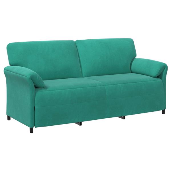 Grote foto vidaxl 3 zits bank turquoise 198 x 83 x 95 cm fluweel huis en inrichting bankstellen