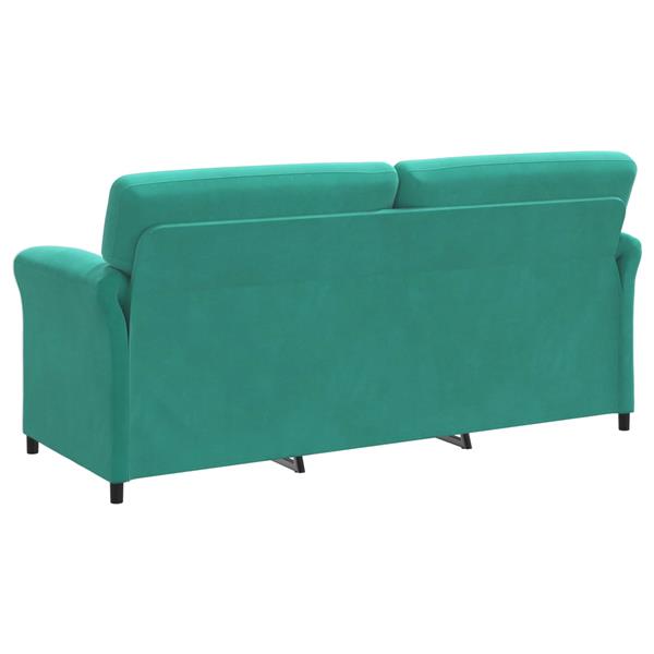 Grote foto vidaxl 3 zits bank turquoise 198 x 83 x 95 cm fluweel huis en inrichting bankstellen