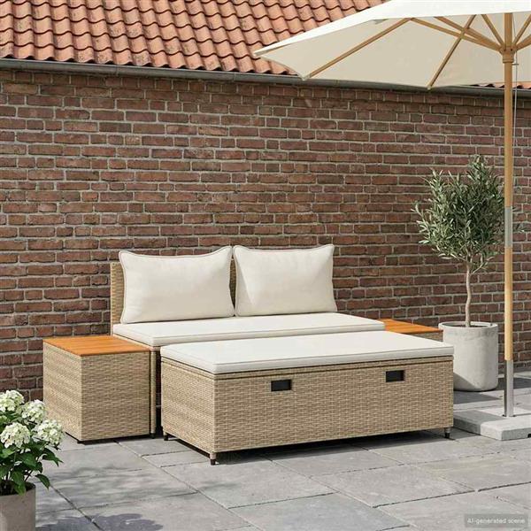 Grote foto vidaxl buiten bankenset 4 seater 4 pcs 55 x 30 x 39 cm tuin en terras tuinmeubelen