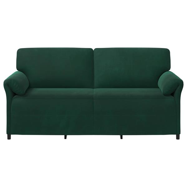 Grote foto vidaxl 3 zits bank donkergroen 198 x 83 x 95 cm fluweel huis en inrichting bankstellen