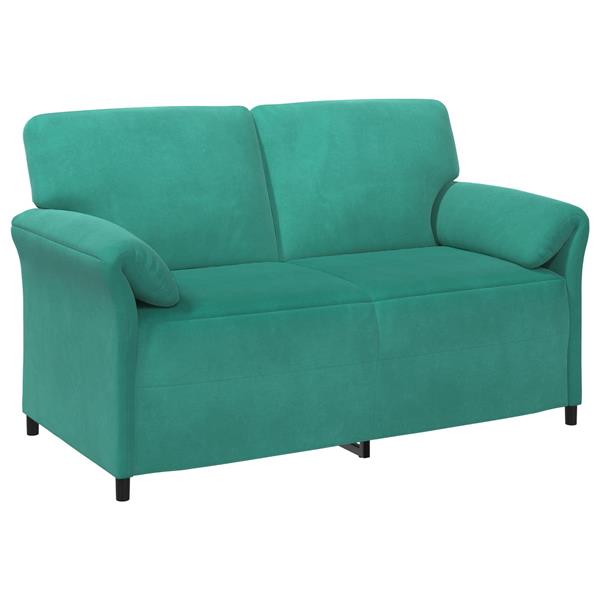 Grote foto vidaxl 2 zits sofa turquoise 158 x 83 x 95 cm fluweel huis en inrichting bankstellen