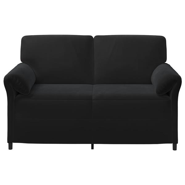 Grote foto vidaxl 2 zits sofa zwart 158 x 83 x 95 cm fluweel huis en inrichting bankstellen