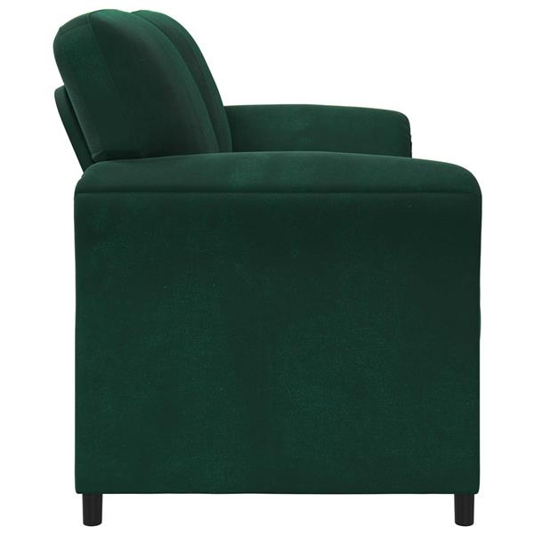 Grote foto vidaxl 2 zits sofa donkergroen 158 x 83 x 95 cm fluweel huis en inrichting bankstellen