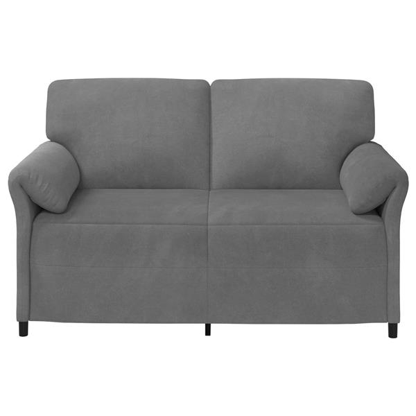 Grote foto vidaxl 2 zits sofa donkergrijs 158 x 83 x 95 cm fluweel huis en inrichting bankstellen