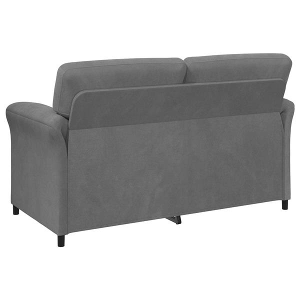Grote foto vidaxl 2 zits sofa donkergrijs 158 x 83 x 95 cm fluweel huis en inrichting bankstellen