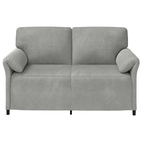 Grote foto vidaxl 2 zits sofa lichtgrijs 158 x 83 x 95 cm fluweel huis en inrichting bankstellen