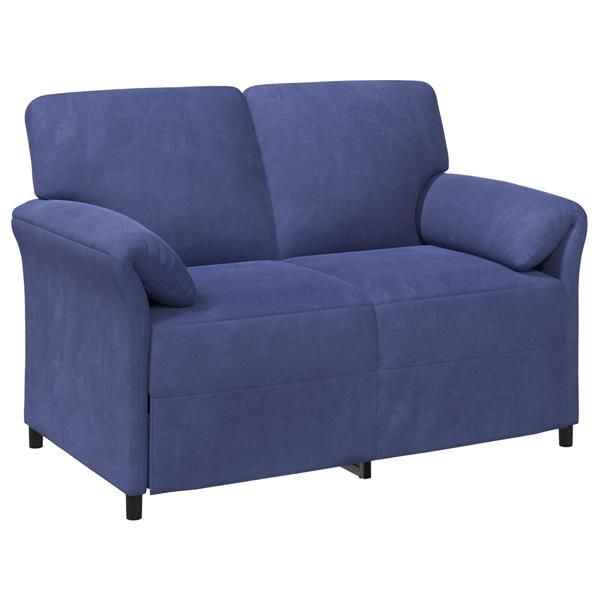 Grote foto vidaxl 2 zits sofa politieblauw 138 x 83 x 95 cm fluweel huis en inrichting bankstellen