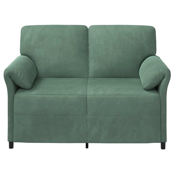 Grote foto vidaxl 2 zits sofa zeegroen 138 x 83 x 95 cm fluweel huis en inrichting bankstellen