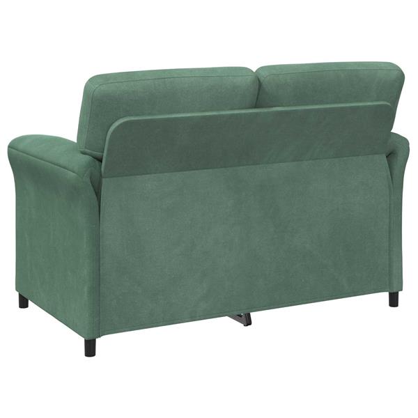 Grote foto vidaxl 2 zits sofa zeegroen 138 x 83 x 95 cm fluweel huis en inrichting bankstellen