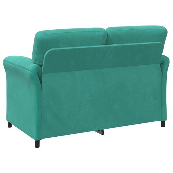 Grote foto vidaxl 2 zits sofa turquoise 138 x 83 x 95 cm fluweel huis en inrichting bankstellen