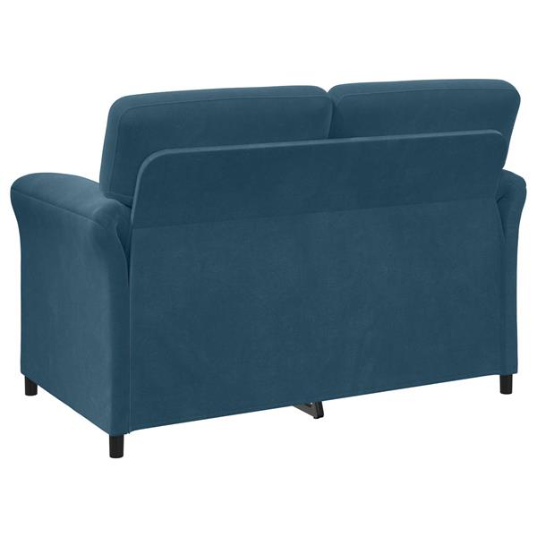 Grote foto vidaxl 2 zits sofa blauw 138 x 83 x 95 cm fluweel huis en inrichting bankstellen