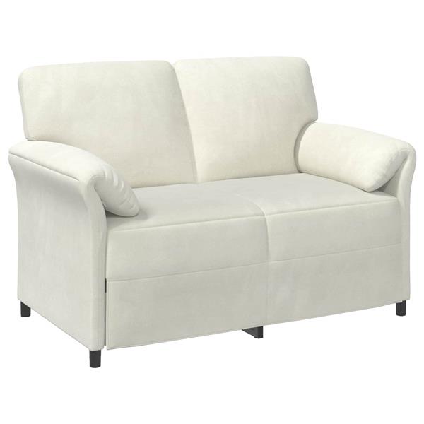 Grote foto vidaxl 2 zits sofa cr mekleurig 138 x 83 x 95 cm fluweel huis en inrichting bankstellen