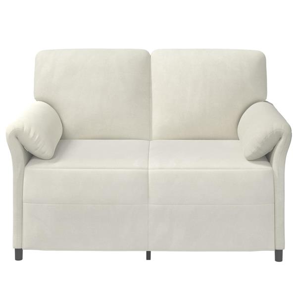 Grote foto vidaxl 2 zits sofa cr mekleurig 138 x 83 x 95 cm fluweel huis en inrichting bankstellen