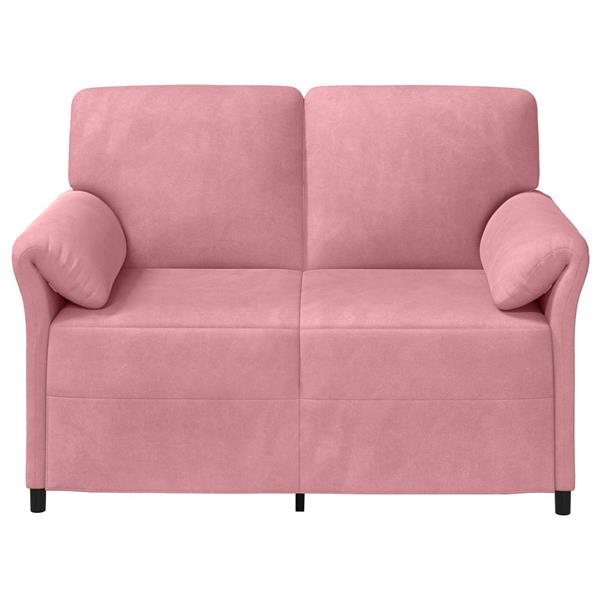 Grote foto vidaxl 2 zits sofa roze 138 x 83 x 95 cm fluweel huis en inrichting bankstellen