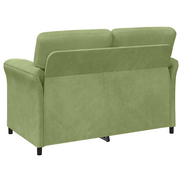 Grote foto vidaxl 2 zits sofa lichtgroen 138 x 83 x 95 cm fluweel huis en inrichting bankstellen