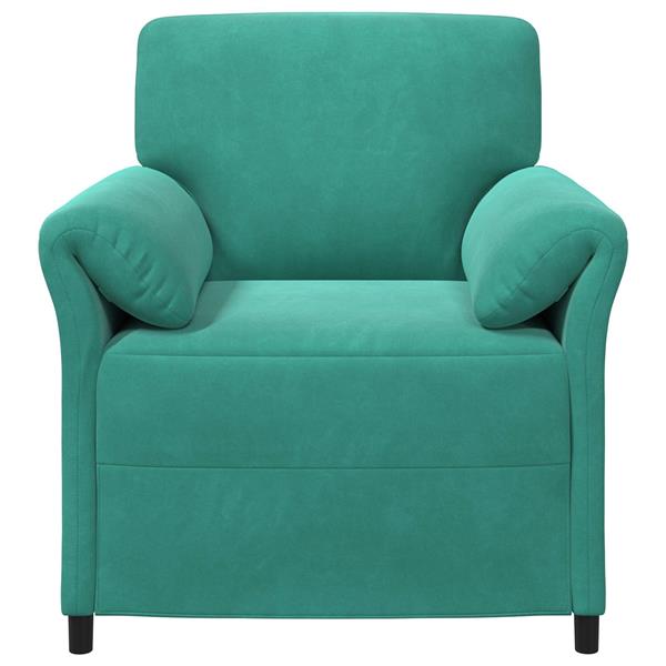 Grote foto vidaxl 1 zits bank turquoise 88 x 83 x 95 cm fluweel huis en inrichting bankstellen