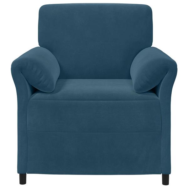 Grote foto vidaxl 1 zits bank blauw 88 x 83 x 95 cm fluweel huis en inrichting bankstellen