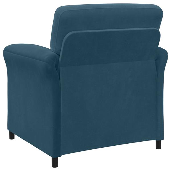 Grote foto vidaxl 1 zits bank blauw 88 x 83 x 95 cm fluweel huis en inrichting bankstellen