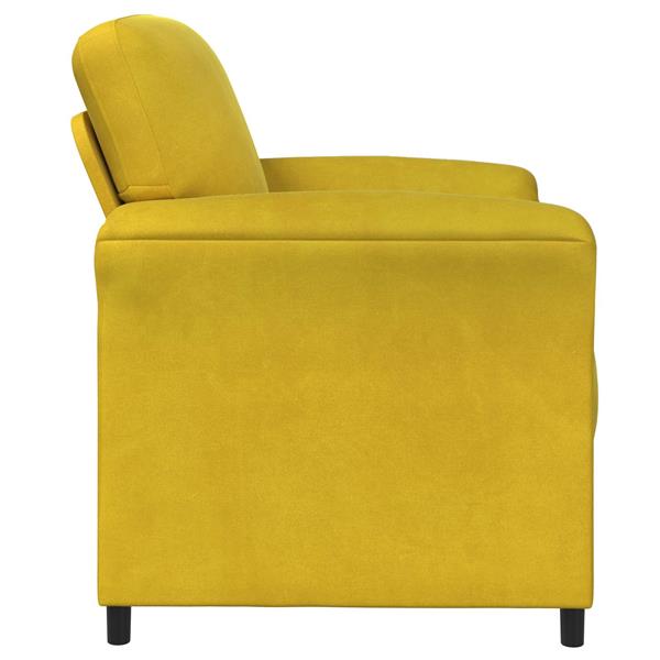 Grote foto vidaxl 1 zits bank geel 88 x 83 x 95 cm fluweel huis en inrichting bankstellen