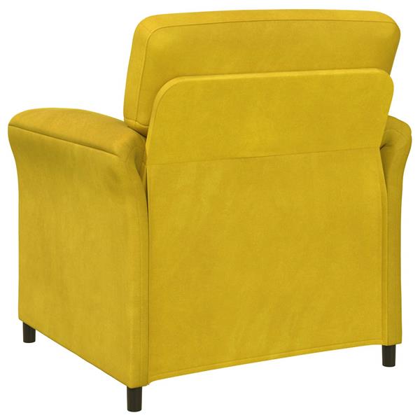Grote foto vidaxl 1 zits bank geel 88 x 83 x 95 cm fluweel huis en inrichting bankstellen