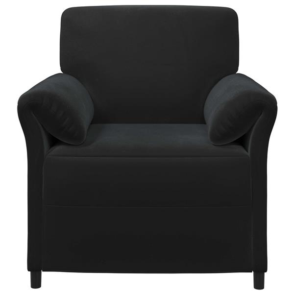 Grote foto vidaxl 1 zits bank zwart 88 x 83 x 95 cm fluweel huis en inrichting bankstellen