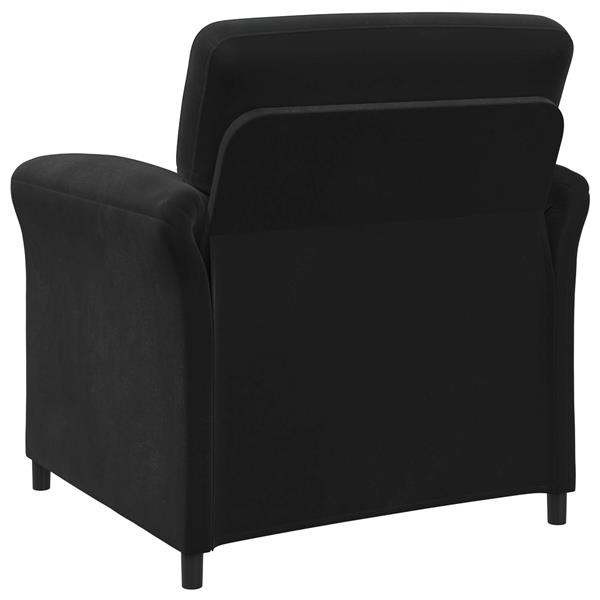 Grote foto vidaxl 1 zits bank zwart 88 x 83 x 95 cm fluweel huis en inrichting bankstellen