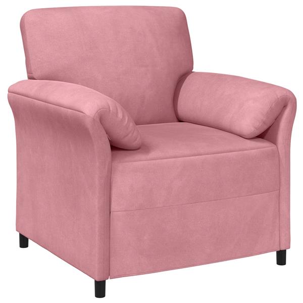 Grote foto vidaxl 1 zits bank roze 88 x 83 x 95 cm fluweel huis en inrichting bankstellen