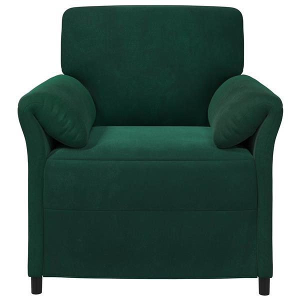 Grote foto vidaxl 1 zits bank donkergroen 88 x 83 x 95 cm fluweel huis en inrichting bankstellen