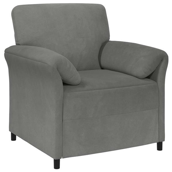 Grote foto vidaxl 1 zits bank donkergrijs 88 x 83 x 95 cm fluweel huis en inrichting bankstellen