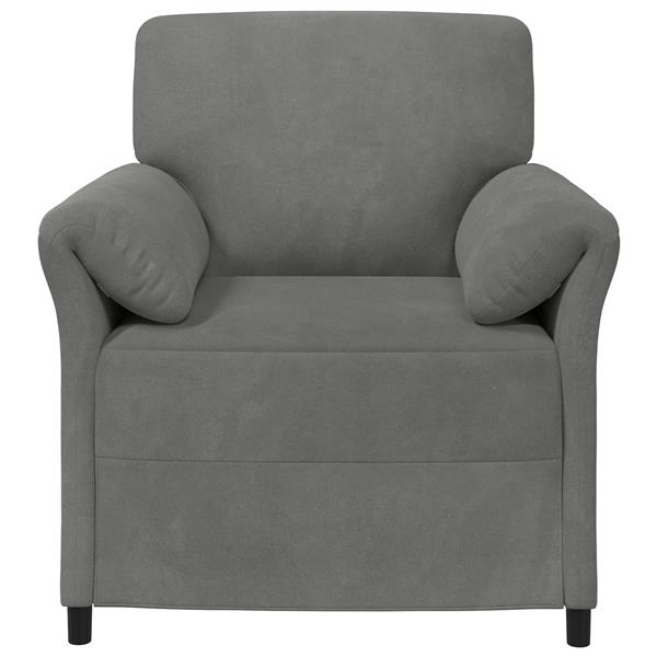 Grote foto vidaxl 1 zits bank donkergrijs 88 x 83 x 95 cm fluweel huis en inrichting bankstellen