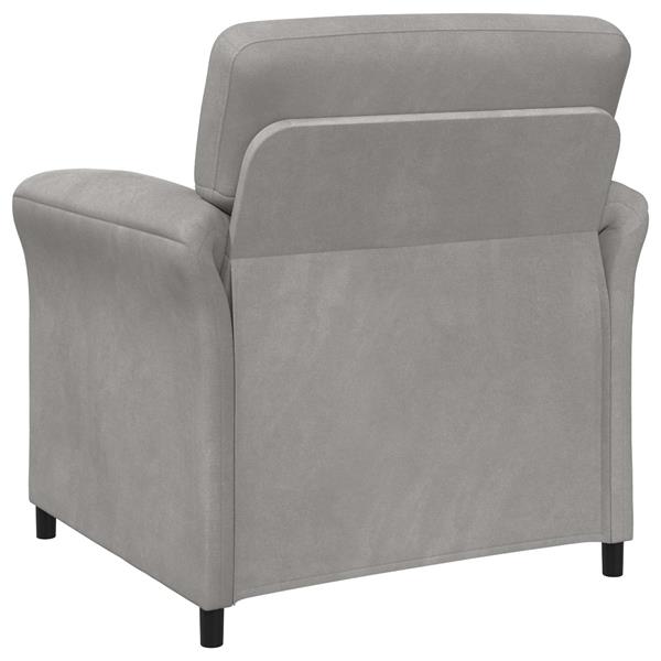 Grote foto vidaxl 1 zits bank lichtgrijs 88 x 83 x 95 cm fluweel huis en inrichting bankstellen