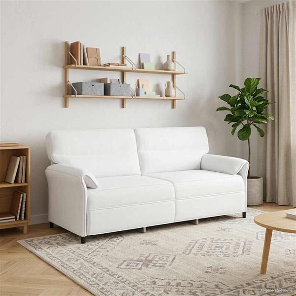 Grote foto vidaxl bank 100 polyester metalen frame mdf multiplex huis en inrichting bankstellen