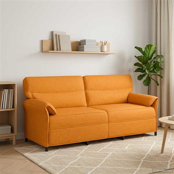 Grote foto vidaxl bank 100 polyester metalen frame mdf multiplex huis en inrichting bankstellen