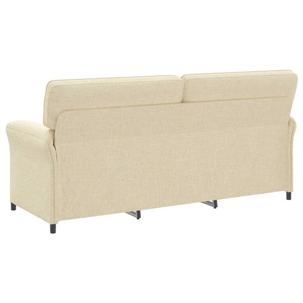 Grote foto vidaxl bank 100 polyester metalen frame mdf multiplex huis en inrichting bankstellen