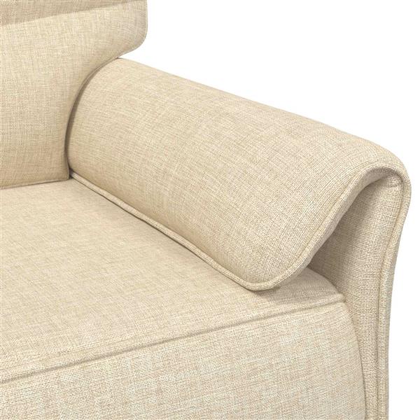 Grote foto vidaxl bank 100 polyester metalen frame mdf multiplex huis en inrichting bankstellen