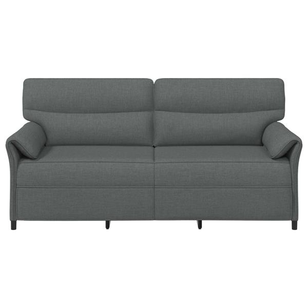 Grote foto vidaxl bank 100 polyester metalen frame mdf multiplex huis en inrichting bankstellen