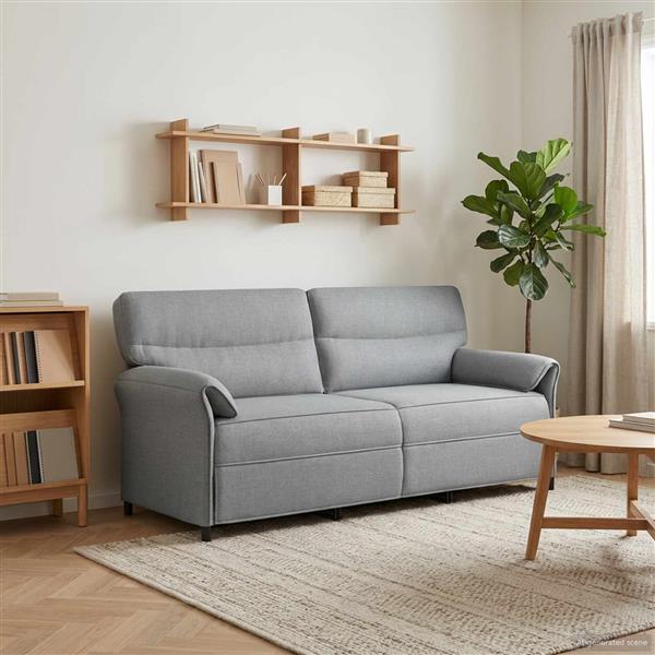 Grote foto vidaxl bank 100 polyester metalen frame mdf multiplex huis en inrichting bankstellen