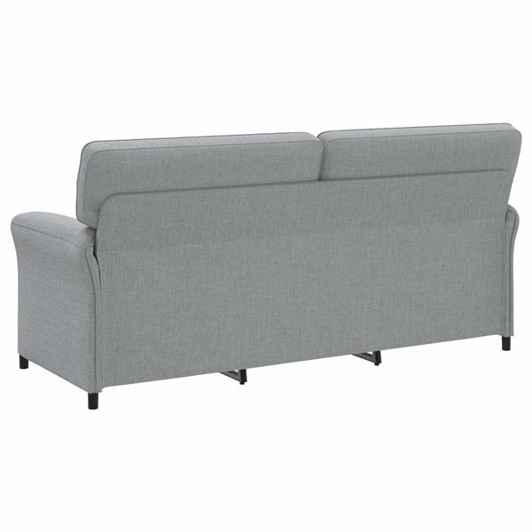 Grote foto vidaxl bank 100 polyester metalen frame mdf multiplex huis en inrichting bankstellen