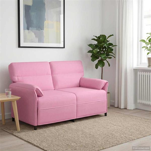 Grote foto vidaxl bank 100 polyester metalen frame mdf multiplex huis en inrichting bankstellen