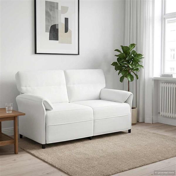 Grote foto vidaxl bank 100 polyester metalen frame mdf multiplex huis en inrichting bankstellen