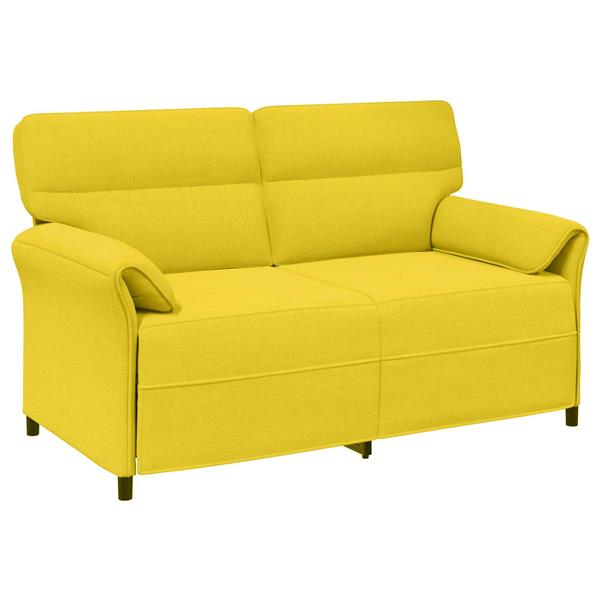 Grote foto vidaxl bank 100 polyester metalen frame mdf multiplex huis en inrichting bankstellen