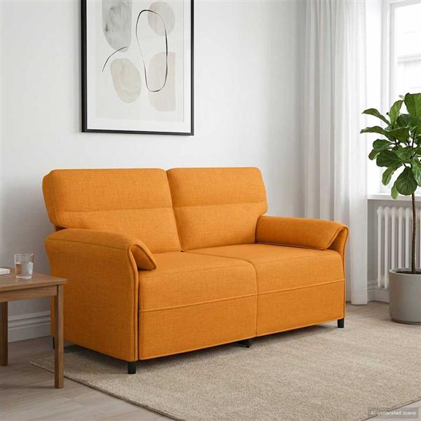 Grote foto vidaxl bank 100 polyester metalen frame mdf multiplex huis en inrichting bankstellen